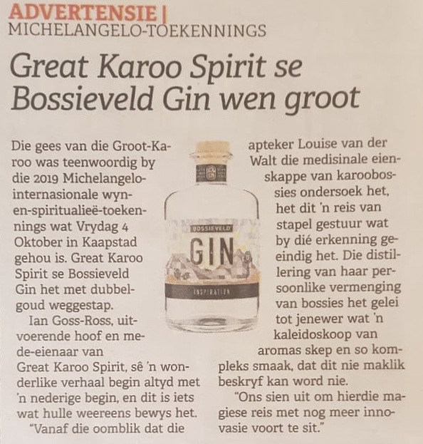 Bossieveld Artikel - Die Burger 9 Oct 2019